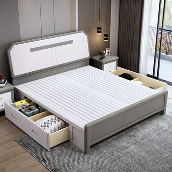 5米经济床 床头柜*2 1500mm*2000mm框架结构