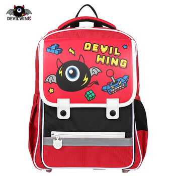 devilwing小恶魔书包小学生男女孩1-6年级儿童dw140红色