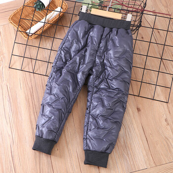 安贝童anbeton儿童加厚亮皮棉裤儿童冬季内穿保暖休闲男童夹棉裤子