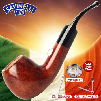 沙芬savinelli 意大利进口石楠木烟斗网球棕麻面烟斗p366lms 图片价格品牌报价 京东