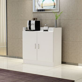 室简约客厅欧式茶水间茶水台茶叶柜饮水机柜餐边柜两门整体白色双门