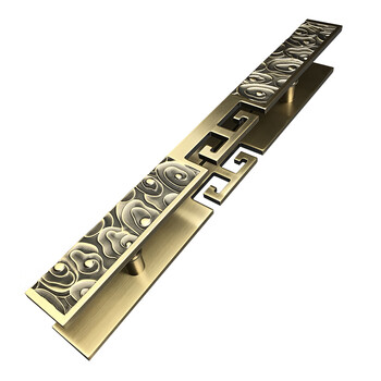 中式仿古大拉手祥云大门拉手古铜拉手豪华玻璃门拉手酒店木门把手