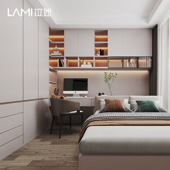 拉迷青少年榻榻米床衣柜书房一体定制设计家具小卧室踏踏米柜全屋定制