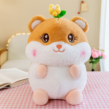 迪士尼disney新款花朵仓鼠毛绒公仔儿童礼品大号布娃娃情侣礼物兑换