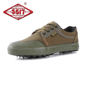 3517低帮3517耐磨夏季女解放鞋男工地超轻劳保帆布鞋防滑登山工作胶鞋