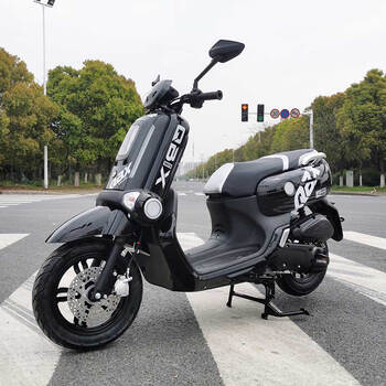 新款e酷qbix林海110cc摩托车踏板车省油燃油车国四电喷女款可上牌黑色