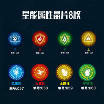 爆裂3代飞车晶片2代终之战星能必杀机甲远古晶片 星能属性晶片8枚