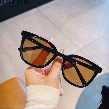 暴龙韩版猫眼浅色透明茶色太阳镜女ins风网红款墨镜士街拍潮时尚眼镜