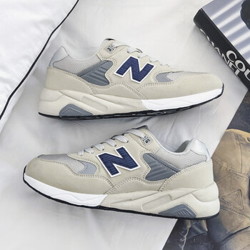 新百伦580情侣运动鞋n字鞋女子跑步鞋运580米白35标准尺码