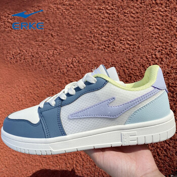 鸿星尔克(erke)夏季透气板鞋女款轻便舒适防滑耐磨休闲鞋红星滑板鞋