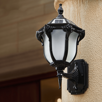 欧普照明太阳能壁灯欧式户外别墅大门口壁灯室外露台阳台灯防水庭院