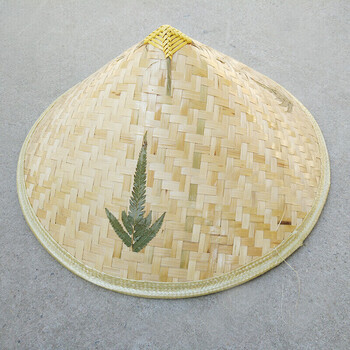 2022新 款 手工草帽竹编帽老农编织斗笠纯手工编制手工艺品 尖顶5个