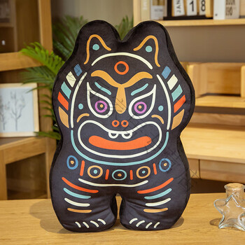 中国风老虎公仔摆件创意毛绒玩具虎头抱枕靠枕国潮虎年吉祥物新年公仔