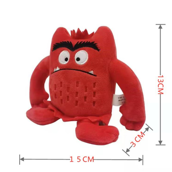 神孩子the color monster儿童公仔 我的情绪小怪兽玩偶 红色