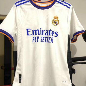 2122皇马主场球员版球衣短袖足球服7号c罗拉莫斯球衣主场光板无印号无