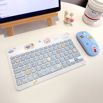 可爱女生无线蓝牙平板键盘适用ipad matepad手机外接静音小型迷你