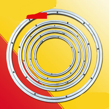 滑轮餐桌玻璃转盘底座滑轮火锅桌转盘轨道小圆桌台面旋转器不锈钢轴承