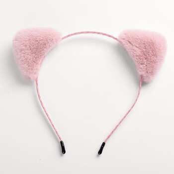 糖片片韩版可爱猫耳朵发箍卡通猫咪儿童洗脸卖萌装饰头箍女发饰粉色