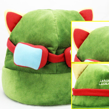 定制龙龟帽子披甲龙龟帽子cos提莫的绿帽子冬动漫lol可爱搞怪动漫毛绒