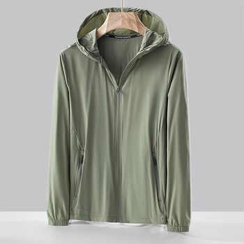 吉普(jeep)夏季冰丝防晒衣男新夏季款防紫外线薄夏季款透气防晒服户外