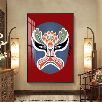 全品屋京剧脸谱挂画国潮餐厅包间饭店烧烤火锅店装饰画餐馆餐饮店墙