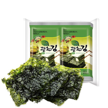 韩国进口广川橄榄油迷你海苔20g2g10儿童零食海苔脆片拌饭包饭即食