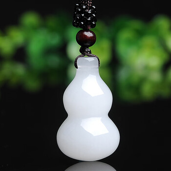 温忆白色新疆福禄吊坠男女款情侣平安扣挂件石送男女朋友生日礼物