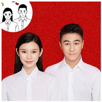 结婚证件照情侣衬衫装春秋装白色照登记大码xxxl男女长袖领证登记服