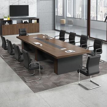 会议桌现代简约办公桌会议长桌员工培训桌公司大型会议室桌椅组合板式