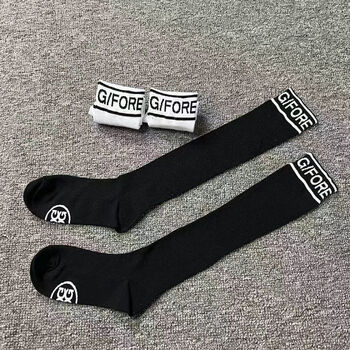 韩国新原单服装女士四季款防晒防蚊虫长筒袜gol 黑色 均码