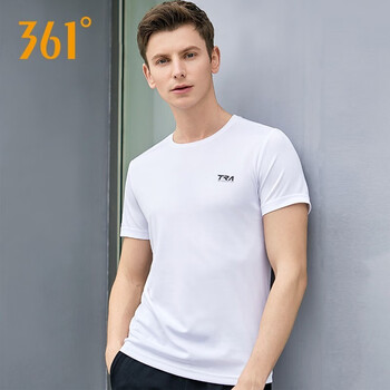 361度短袖t恤男装夏季透气舒适薄款圆领透气轻便大码学生短袖男士黑色
