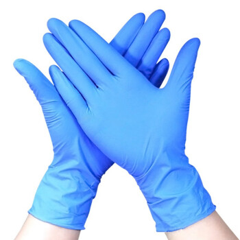 登升 一次性加厚耐用性丁腈手套蓝色 防护手套清洁防油耐用安全手套 S码 100只/盒 3天 