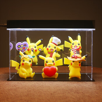 口袋妖怪玩具宝可梦摆件 8cm6款爱心萌版皮卡丘 玩偶 礼盒 手提袋