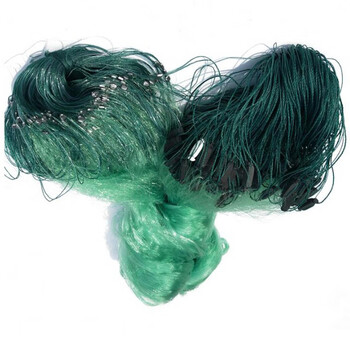 153米高进口绿丝网槐渔绿丝渔网挂网鱼网三层沉网15米2米3米高捕鱼