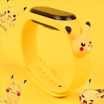 公仔-皮卡丘 黄色 小米手环3/3nfc腕带【贴膜】