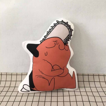 q版抱枕啵奇塔玩偶电锯人动漫周边玩具电锯狗毛绒靠垫 坐姿眯眼啵奇塔