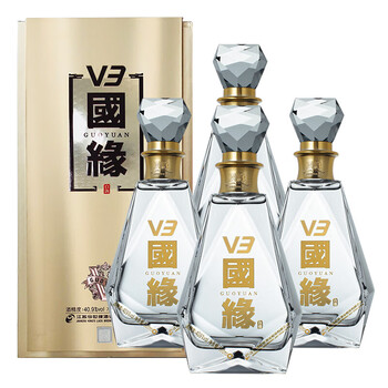 今世缘白酒国缘v3幽雅醇厚型409度500ml4瓶整箱装商务宴请送礼原箱