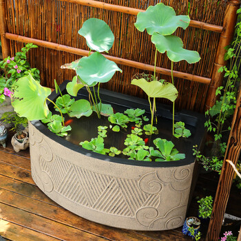 汉韵堂室外大型鱼池摆件庭院花园创意造景水池新中式装饰水景鱼缸