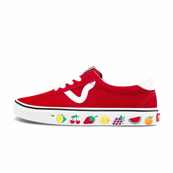vans范斯官方 水果女鞋低帮板鞋运动鞋 红色/白色 36.