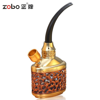 zobo正牌双重过滤双用水烟壶ZB-510 创意水烟斗循环烟嘴香菸过滤器 生日礼品 咖啡色