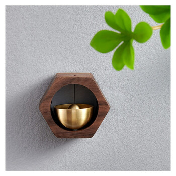 吸门式风铃门铃挂饰日式入户开门进门提醒铜铃铛撞磁吸创意系 六角