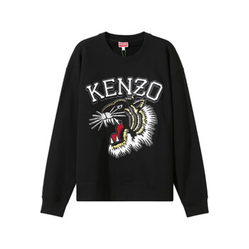 高田贤三kenzo男士varsityjungle系列圆领长袖卫衣运动衫fd699j黑色