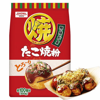 日本原装进口昭和章鱼烧粉500g 煎饼粉大阪烧铁板烧章鱼小丸子预拌粉单袋 图片价格品牌报价 京东