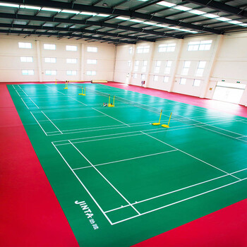 劲踏(jinta)羽毛球馆地胶pvc运动地板羽毛球场地胶垫沙地纹绿色4.5mm