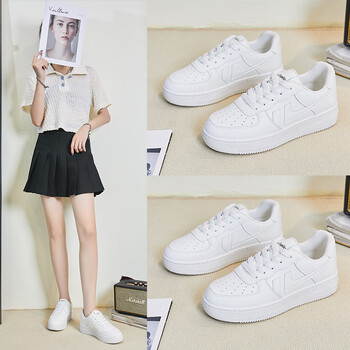 回力现货小白鞋女时尚女鞋百搭运动鞋系带板鞋2021新款韩版学生鞋白色