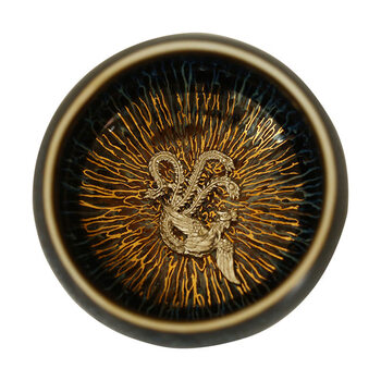 范泽锋天目盏福晓金丝天目釉建盏茶杯兔毫盏镶银主人杯窑变单杯十二