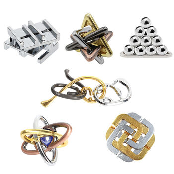 金蝉脱壳智力环puzzle魔金锁鲁班锁孔明锁合金解环解锁套装九连环智力