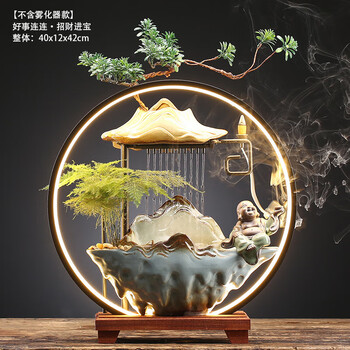 阡翌流水摆件茶几循环水客厅生财创意家居装饰办公室桌面开业礼品