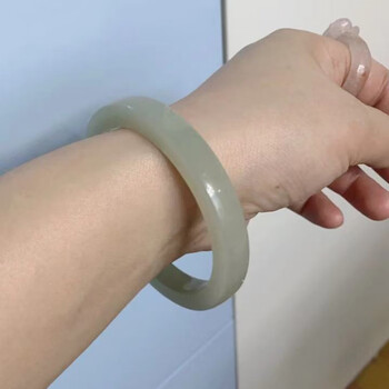 佘太玉佘太翠豆青豆绿平口方镯50-64圈口齐全 56口径