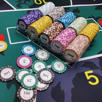 【京选推荐】皇冠黏土筹码棋牌室专用麻将机麻雀码子牌澳门水晶币人民